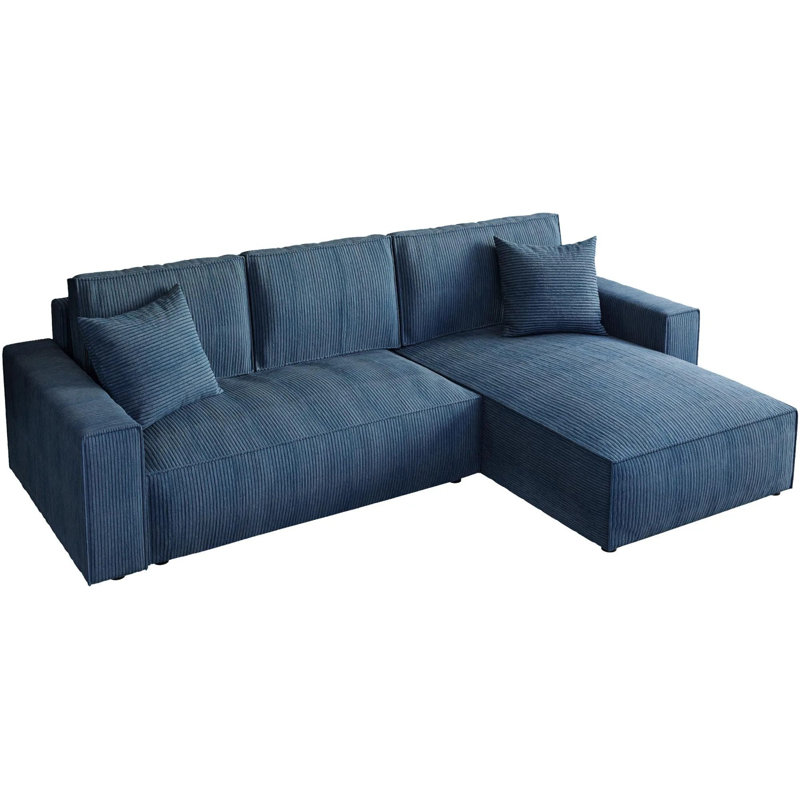 Damionna 4 Seater Sofa Bed, Right Hand Facing, Blue