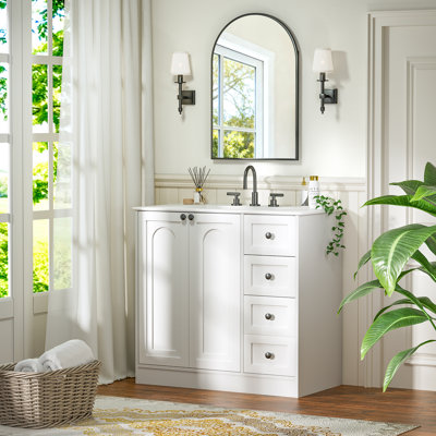 36'' Single Bathroom Vanity With Ceramic Top