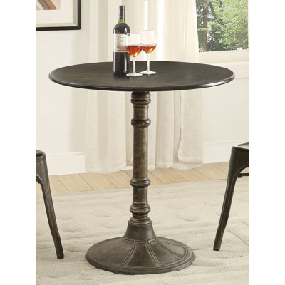 Leandra Round with Steel Base Dining Table