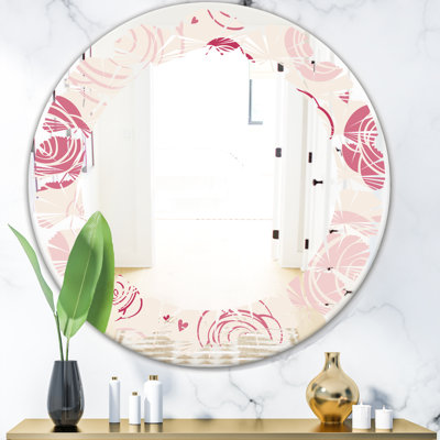 Miroir mural Leaves Roses