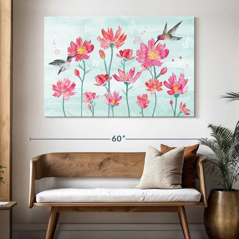 Flowers And Feathers III, 34" H x 51" W