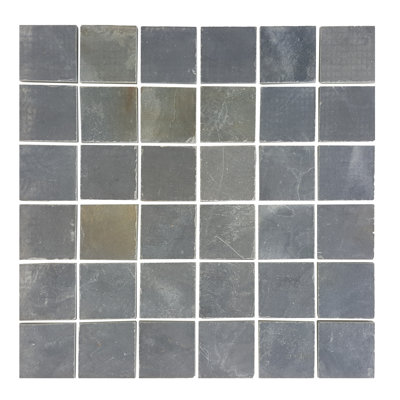 Carreau de mosaïque murale en ardoise 1,87 po x 1,87 po Westford