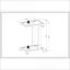 Table basse moderne en forme de C en or avec plateau en verre trempé, facile à nettoyer, mobile pour la maison et amp; Bureau