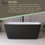 Baignoire de trempage autoportante 59 po en acrylique noir mat