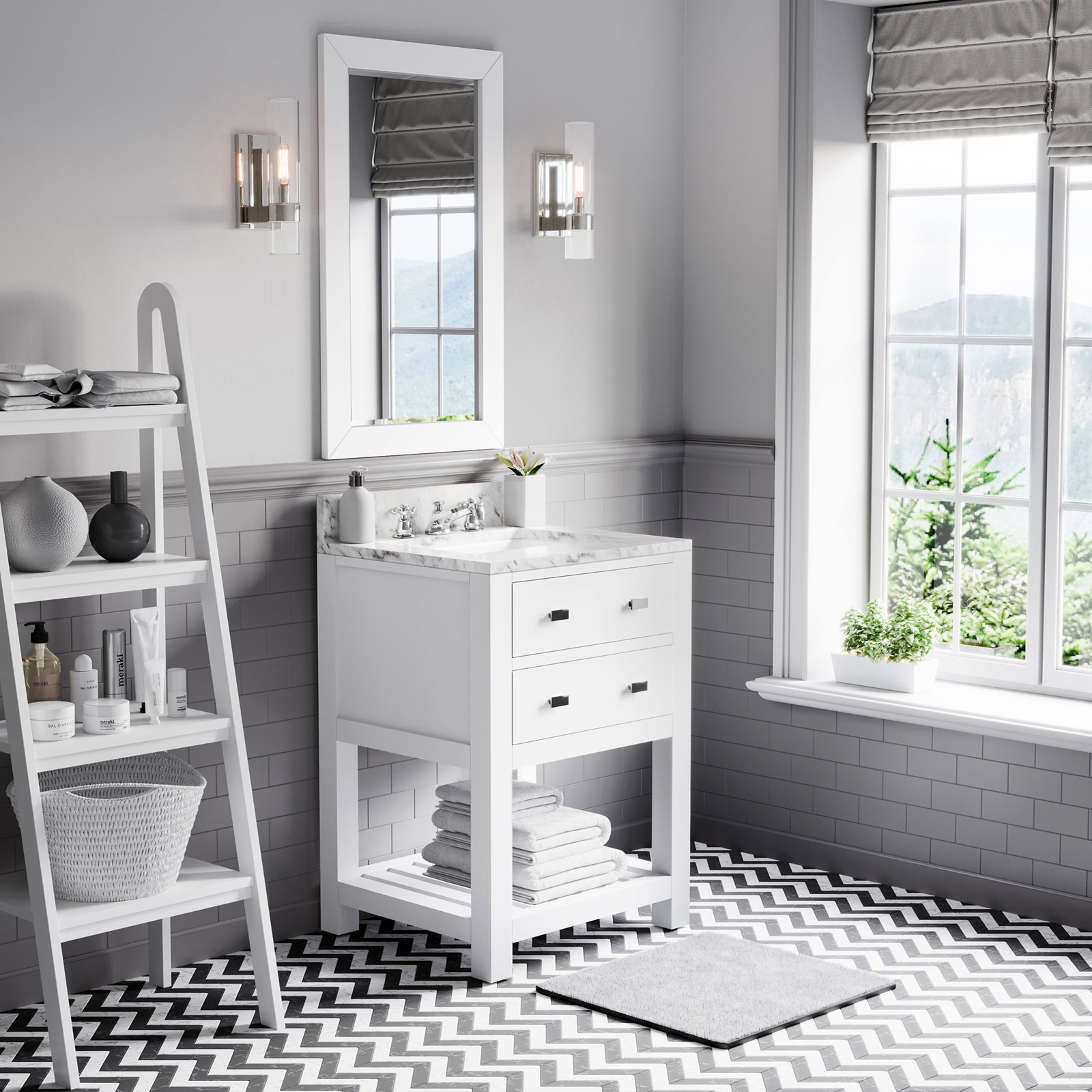 Cronin 24'' Single Bathroom Vanity, Pure White