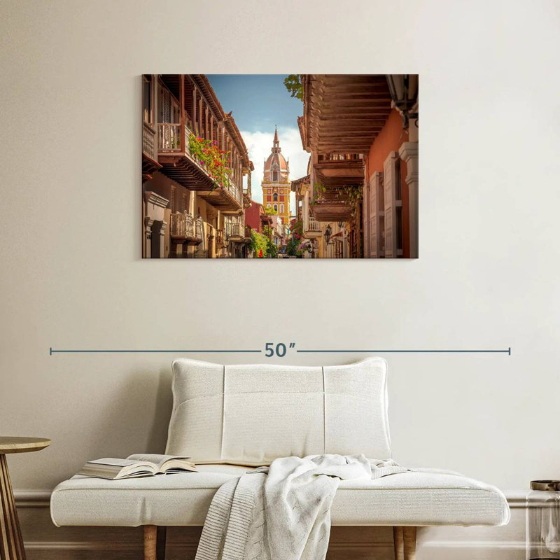 Ravi Street In Cartagena, 24" H x 36" W