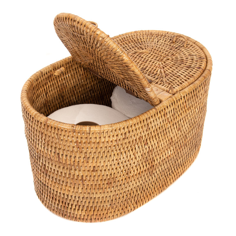 Couvre-boîte à mouchoirs en rotin Esmeray, Brun