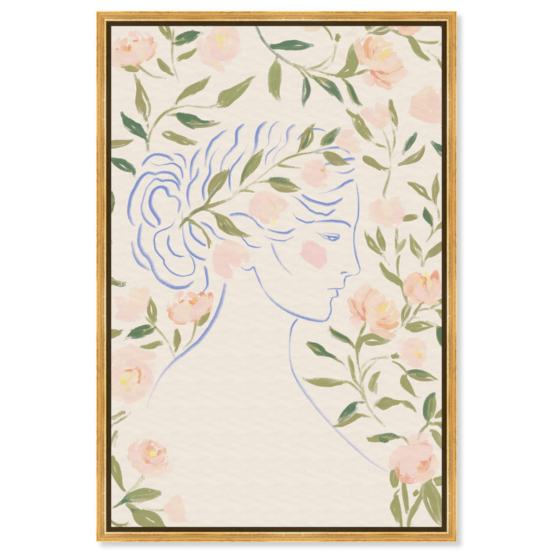 Blooming Hera Canvas People Print by Oliver Gal, Black Frame, 10 x 15, 31"H x 21"W, Gold Floater Frame