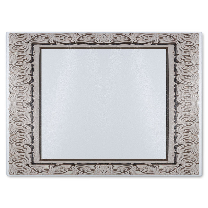 Concrete Frame Glass Chopping Board, 40cm L x 28cm W