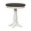 Colburn Round Wooden Pedestal End Table