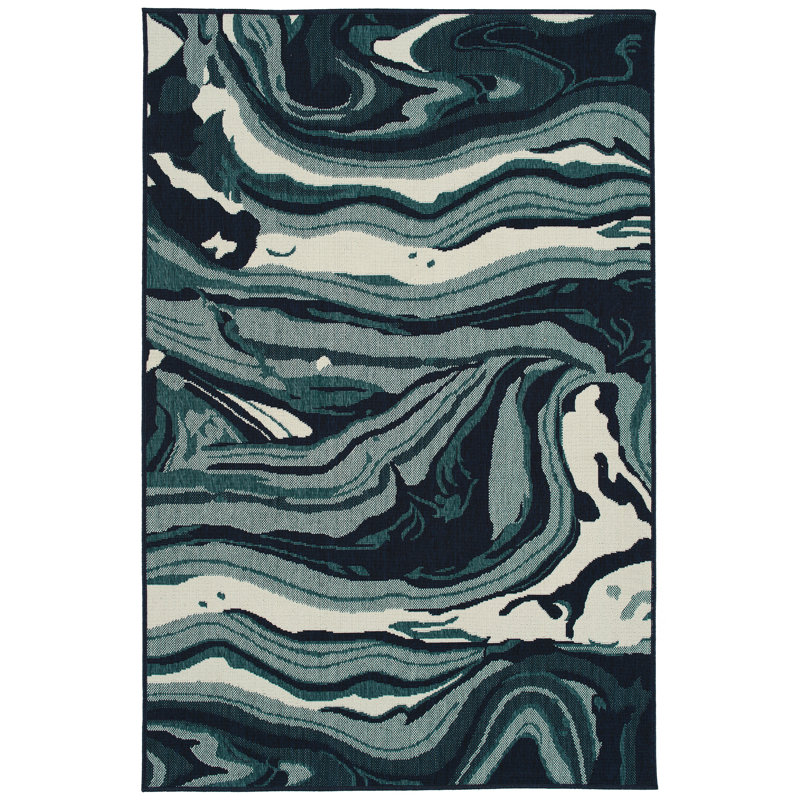 Modern, Abstract, Textured Cut Pile Rectangle Throw Rug, Rectangle 5'3" x 7'6"