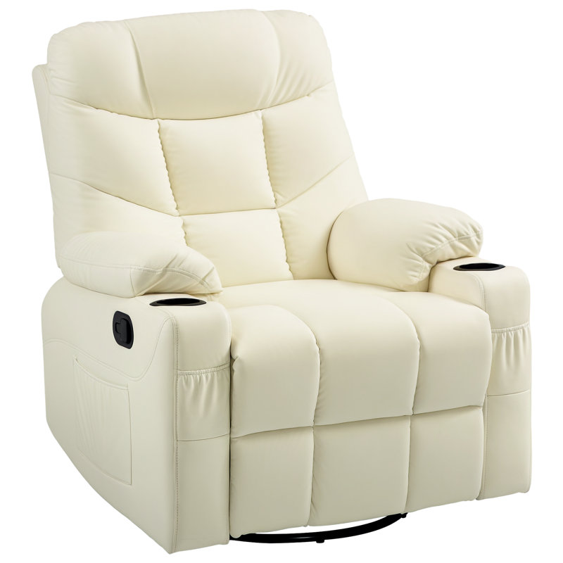 Recliner Chair, Cream White