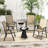 4 Patio Folding Chair - Stackable Outdoor Sling Chairs For Lawn, Dining, Camping. , Portable, Metal Frame, No Assembly, Brown Of 4 Dining With . Lightweight, Portable Picnic, Camping, Assembly