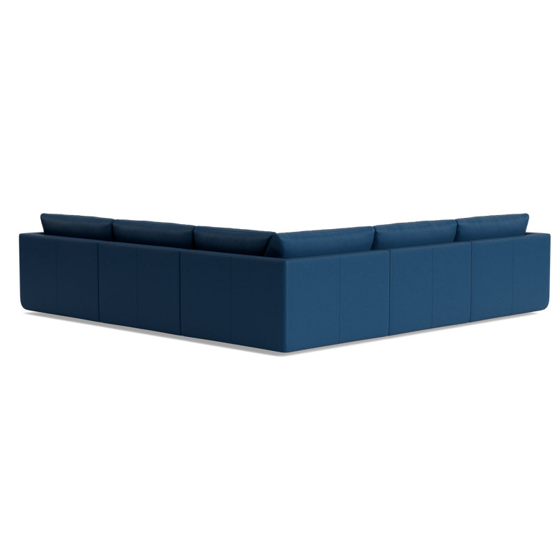 Eva Leather Modular Sectional, Leather - Deep Blue