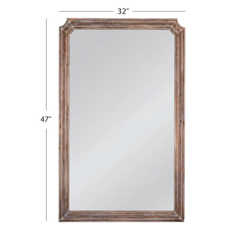 Weathered Natural Wood Rectangular Floor Mirror