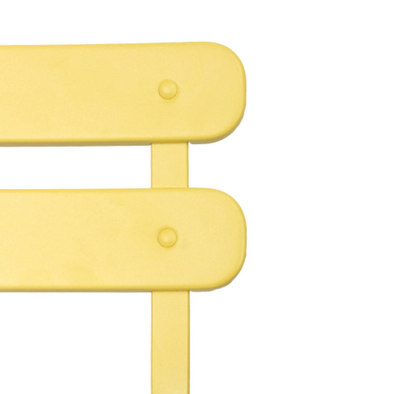 Yellow 3 Pieces Patio Bistro , Metal Chair Table, Construction With Rust Resistance, Foldable For Storage, Easy To Clean, Cushions Included Balcony Furniture - Yellow, Strong Rust- Frame, Stylish And