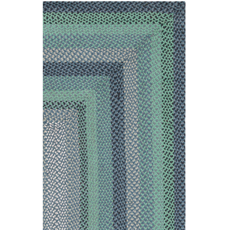 Tapis géométrique en coton tissé à plat 0,92 po Jeanelly, Rectangle 8 pi x 10 pi