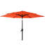 Parasol de patio de 7,5 pi avec inclinaison à bouton-poussoir et manivelle, abat-jour de marché extérieur pour terrasse et piscine, orange - sans base de parasol