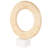 Cole And Grey Marble Ring Abstract Cream Decorative Sculpture With White Base