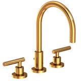 East Linear Widespread Bathroom Faucet with Drain Assembly