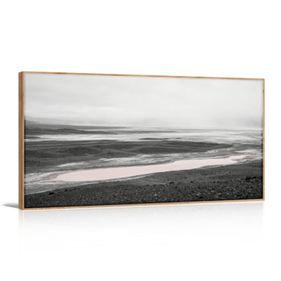 Ensemble de 1 tableau sur toile représentant un paysage côtier