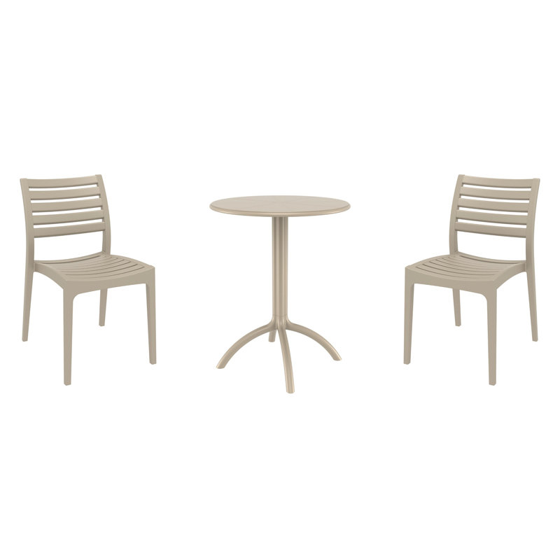 Ensemble bistro 23,6 po Jacinta, Taupe