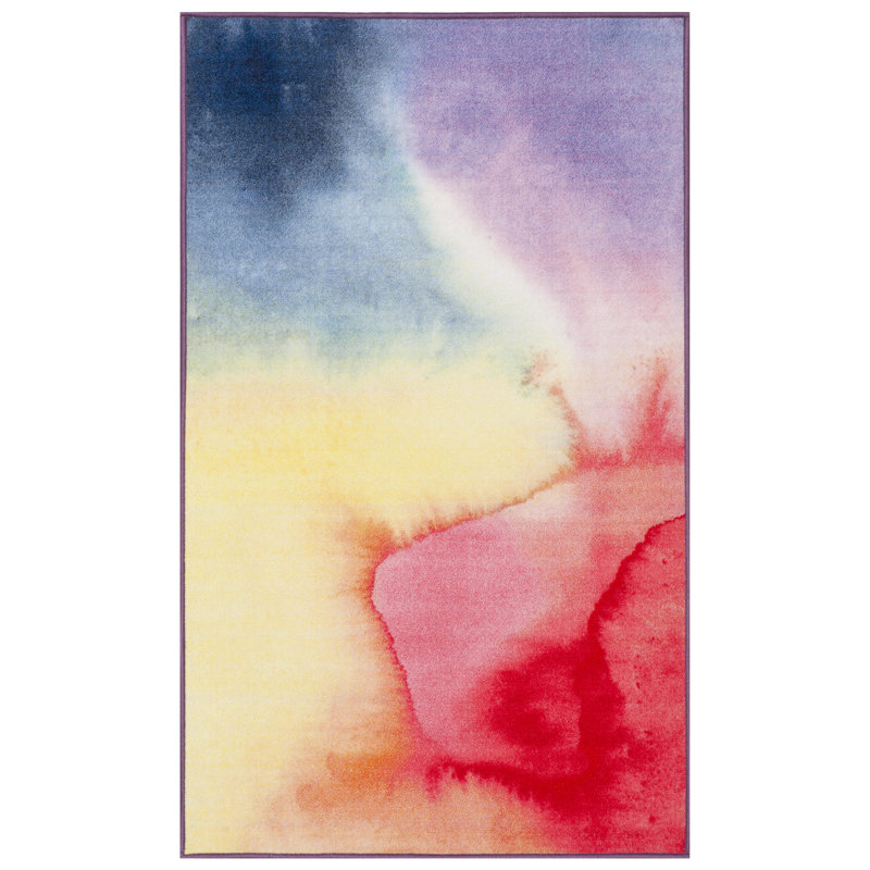 Daphine Performance Machine Washable Abstract Rug, Rectangle 3'3" x 5'3"