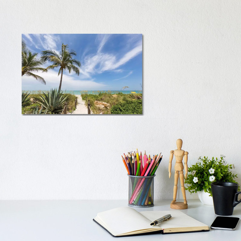 Path To The Beach by Melanie Viola - Wrapped Canvas Print, 20.32 cm H x 30.48 cm W