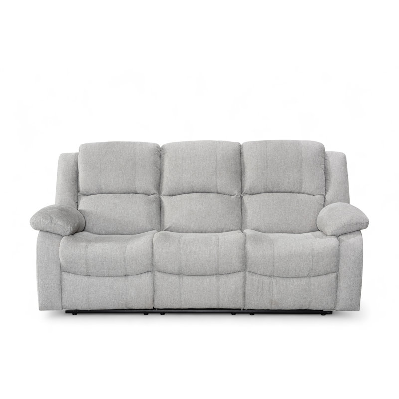 Aesir Reclining Sofa, Light Grey, 3