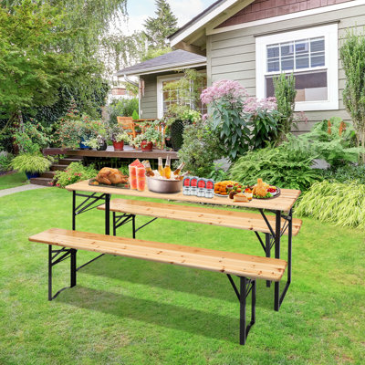 Aleacia 6 - Person Wicker Patio Dining Set with Rectangular Table