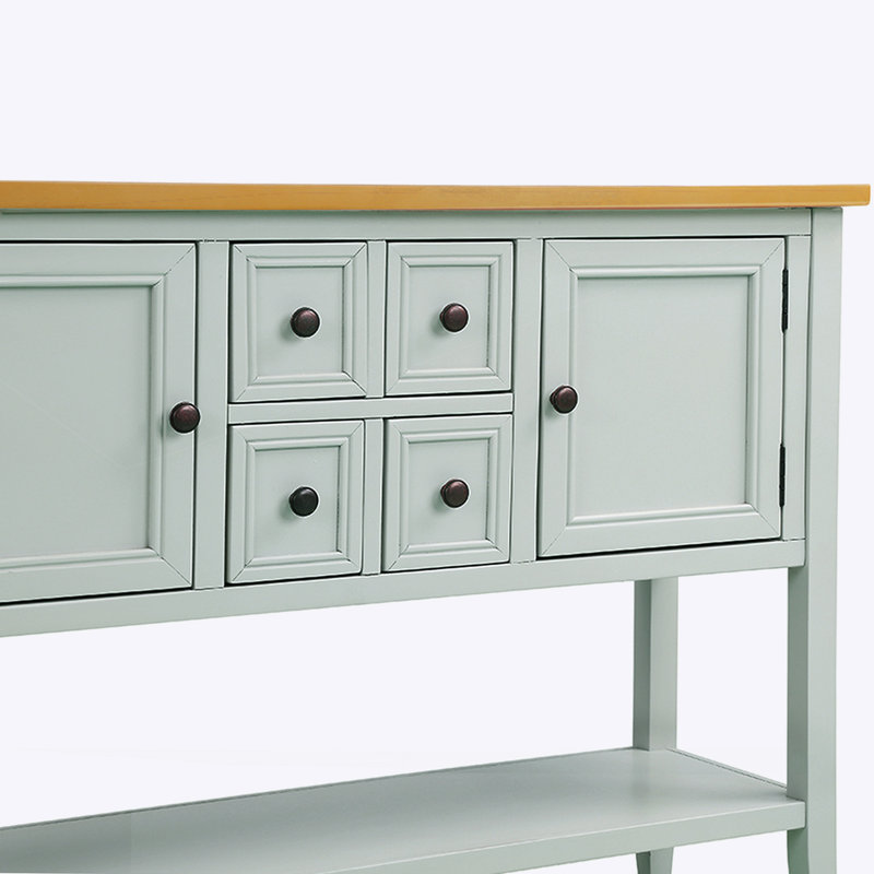 Eagarville Sideboard,entryway table,Console Table,sideboards and buffets,buffet table with Bottom Shelf, Lime White/Yellow