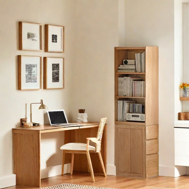 Modern Simple Exquisite Bookcase, Burlywood