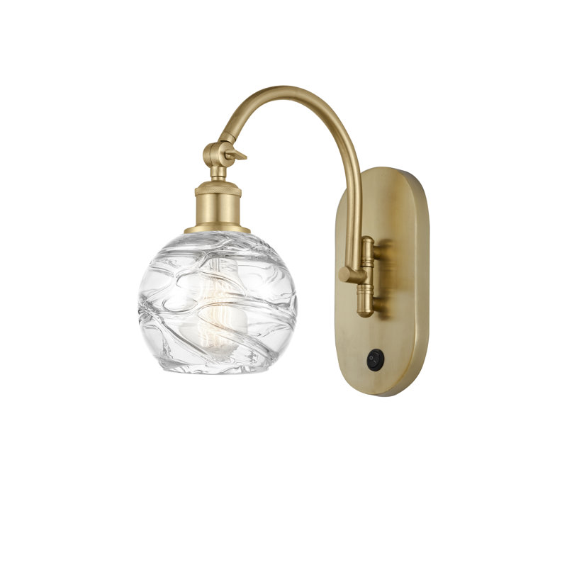 Essex Swing Arm Sconce, 11.75" H x 6" W x 13" D, LED, Satin Gold