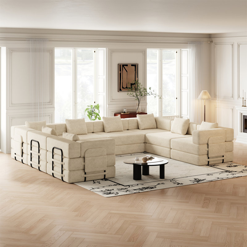 Canapé-lit pliant 8 places, Beige