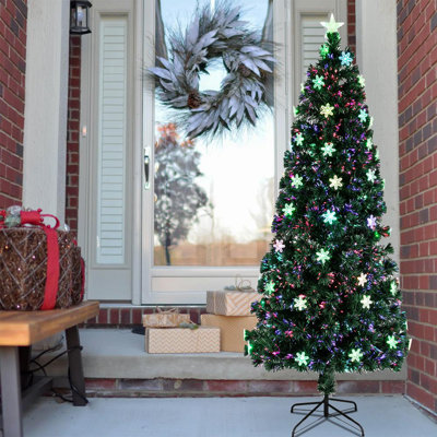 Easy Set-Up Lighted Spruce Christmas Tree