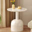 58 cm Cream White Round End Table