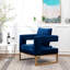 Fauteuil d'appoint contemporain rembourré, bleu-149088790