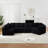 Spacious Chenille Fabric Sofas, Modern L-shaped Design For Home