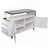 Foldable Outdoor Kitchen Island Patio Mobile Kitchen Cart Portable Outdoor Cooking Island with Lockable Wheels-128765676