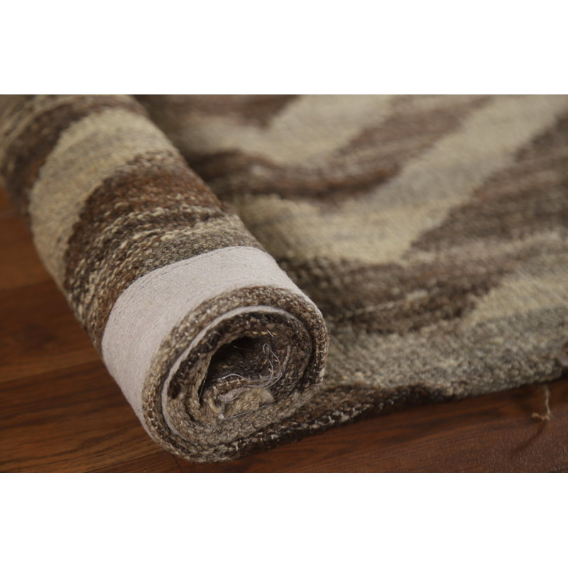 Tapis à motif de chevrons style oriental Kilim 3 x 5