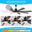 72" Walnut LED Ceiling Fan Light With 8 Wooden Blades, Remote Control, Adjustable Color Temperature For Living Room, Bedroom, Or Dining Room (Silent/6-Speed/Reversible/DC Motor)