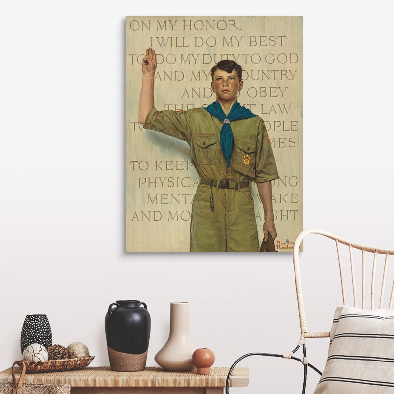 «I Will Do My Best», art mural sur toile, Toile tendue, H 40 po x l 30 po x P 1,25 po
