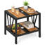  Table de bout à 2 niveaux pour table d'appoint à 2 niveaux avec tablette de rangement pour parasol de 1,57 po-589514542