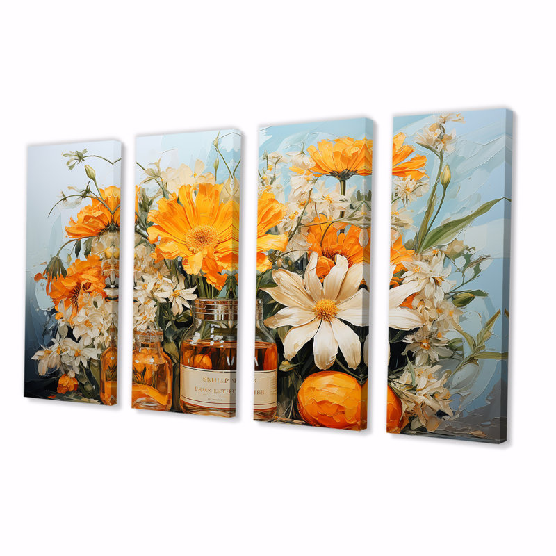 Ensemble d'art mural numérique 4 pièces, H 32 po x l 64 po