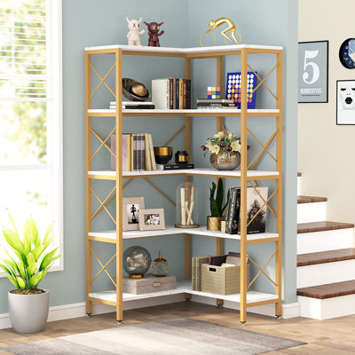 167cm H x 80cm W Metal Corner Bookcase