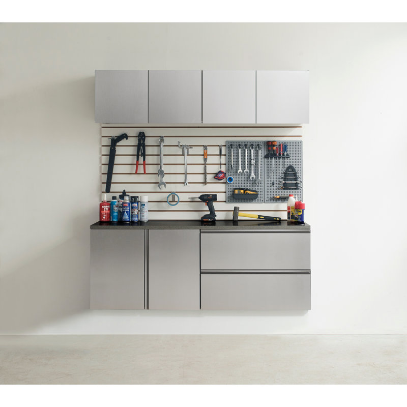 Nova Series 64 In. W X 72 In. H X 20 In. D Metallic Grey Garage Cabinet Set C (5-Piece), Cabinet