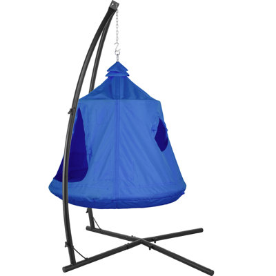 X-Shaped Hanging Tree Tent w/Hammock Chair Adjustable Solid Stand Canopy, Steel Frame Lachel