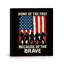 Décoration murale en toile patriotique «Home of the Free» Patriotics Soldat 8 x 10 po
