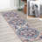 Huddleston Ornate Large Medallion Machine-Washable Blue/Beige Rug-1599870718