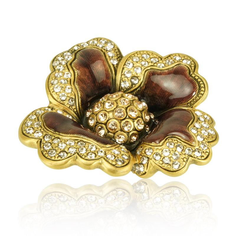 CHARTRES KNOB WILD BERRY; DECORATED WITH SWAROVSKIÂ® CLEAR CRYSTAL, Gold